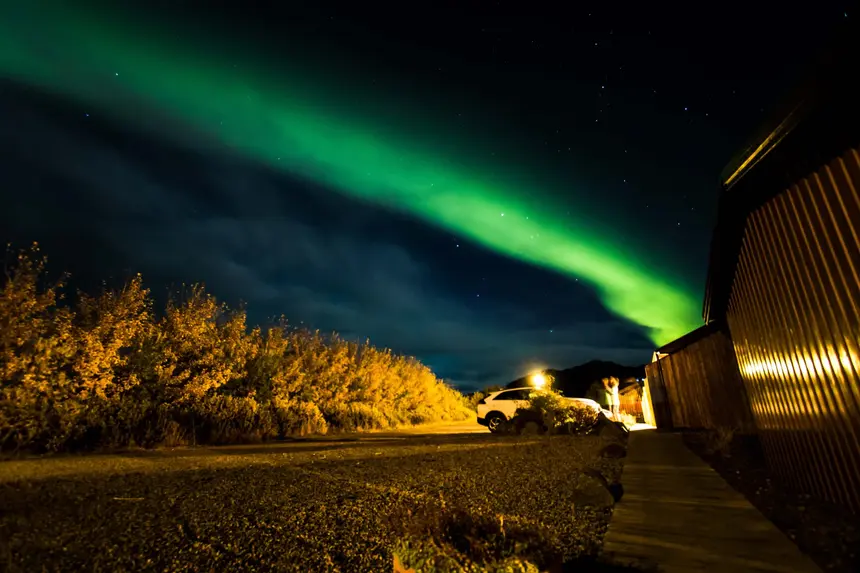 Arnanes Country Hotel bei Höfn mit Blick Richtung Vatnajökull